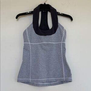 Lululemon Athletica Striped Gray and Black Top